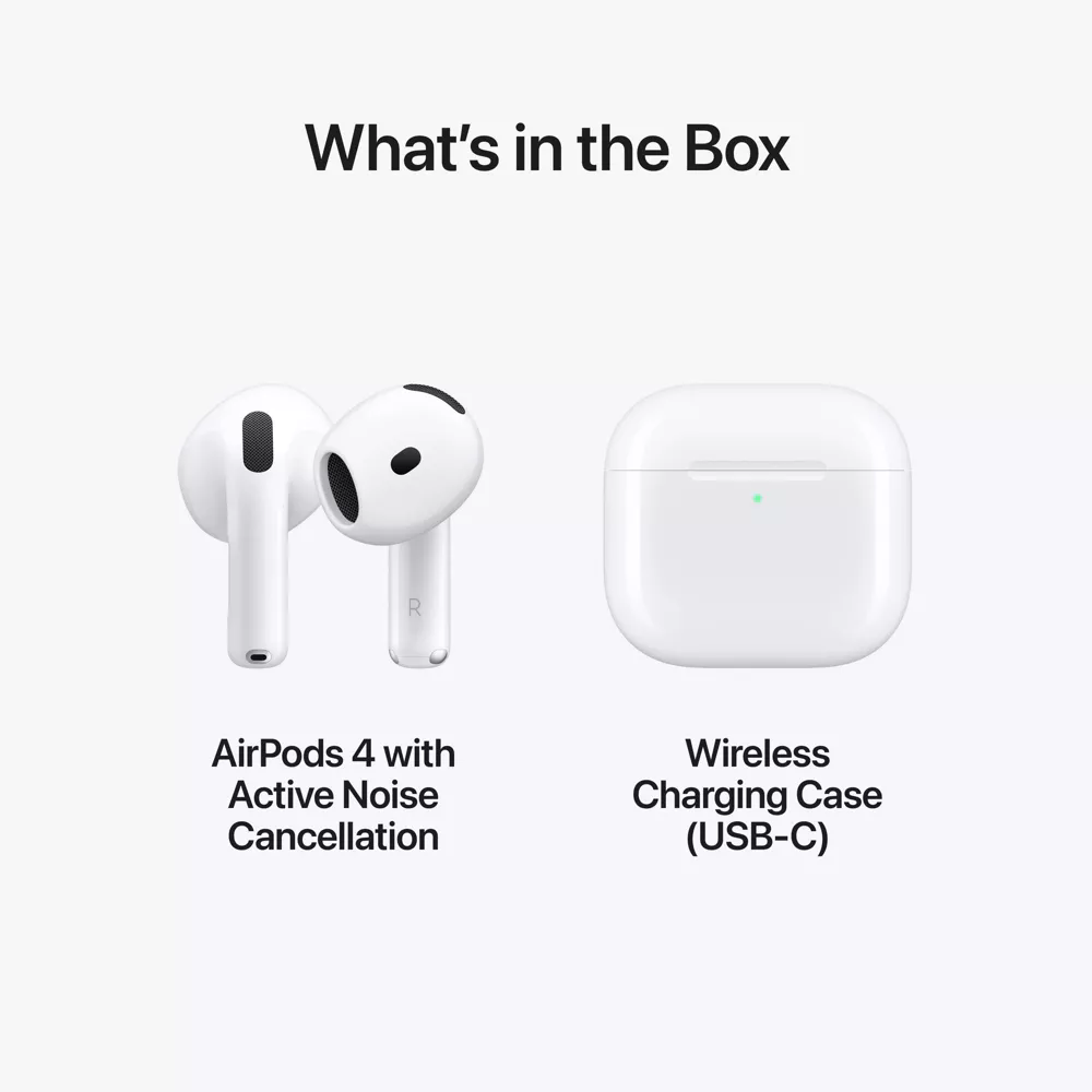 Apple AirPods 4 Wireless Earbuds with Active Noise Cancellation