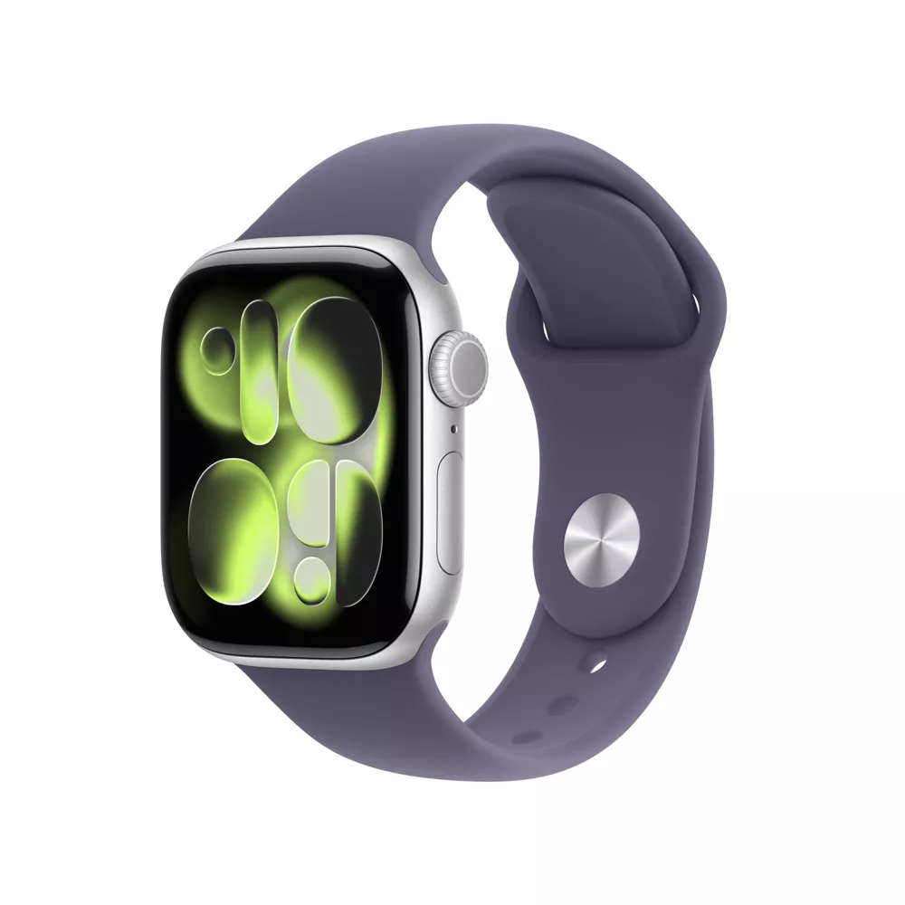 Apple Watch Series 11 42mm Silver Aluminum Case with Purple Fog Sport Band
