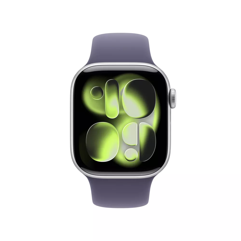 Apple Watch Series 11 42mm Silver Aluminum Case with Purple Fog Sport Band