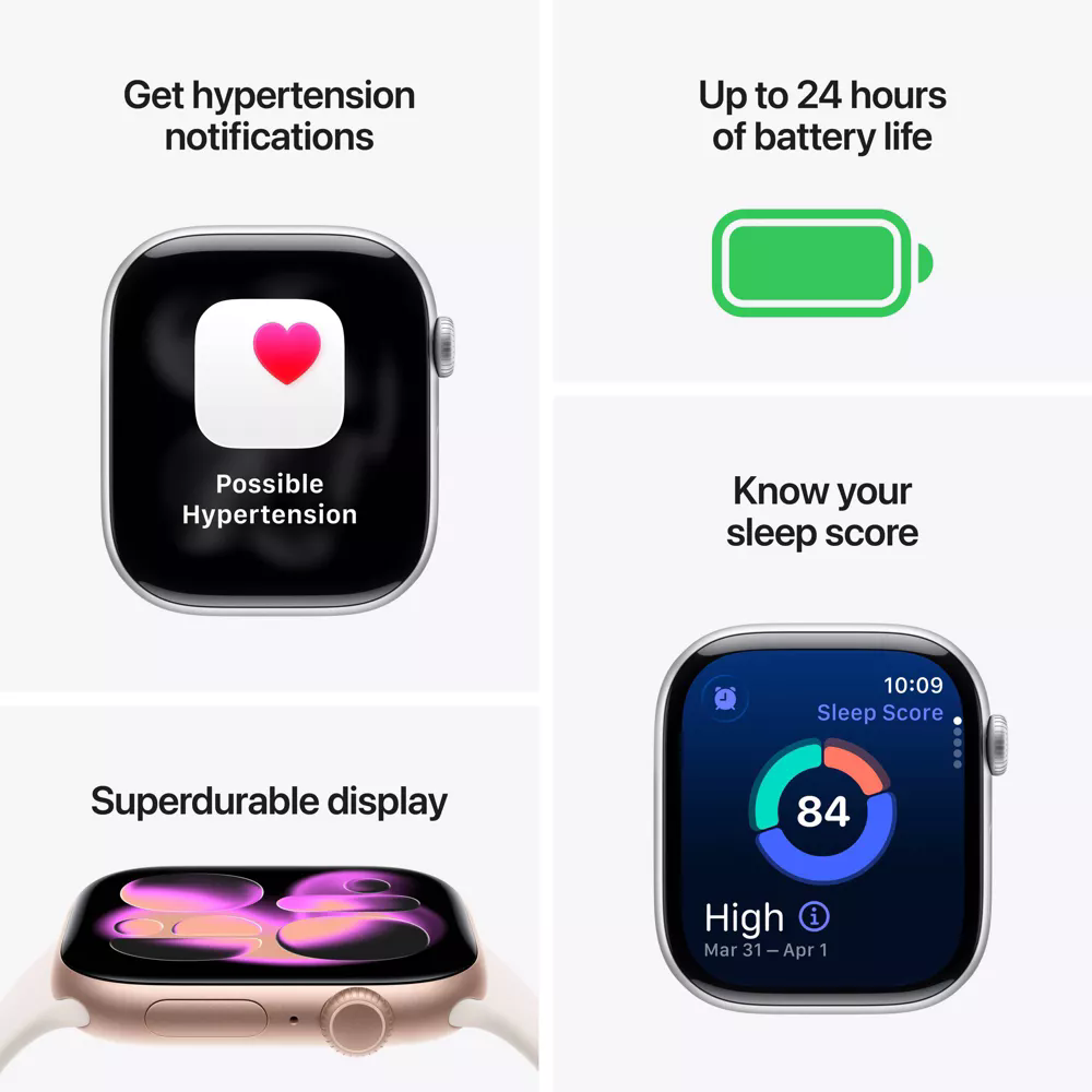 Apple Watch Series 11  46mm Jet Black Aluminum Case with Black Sport Band