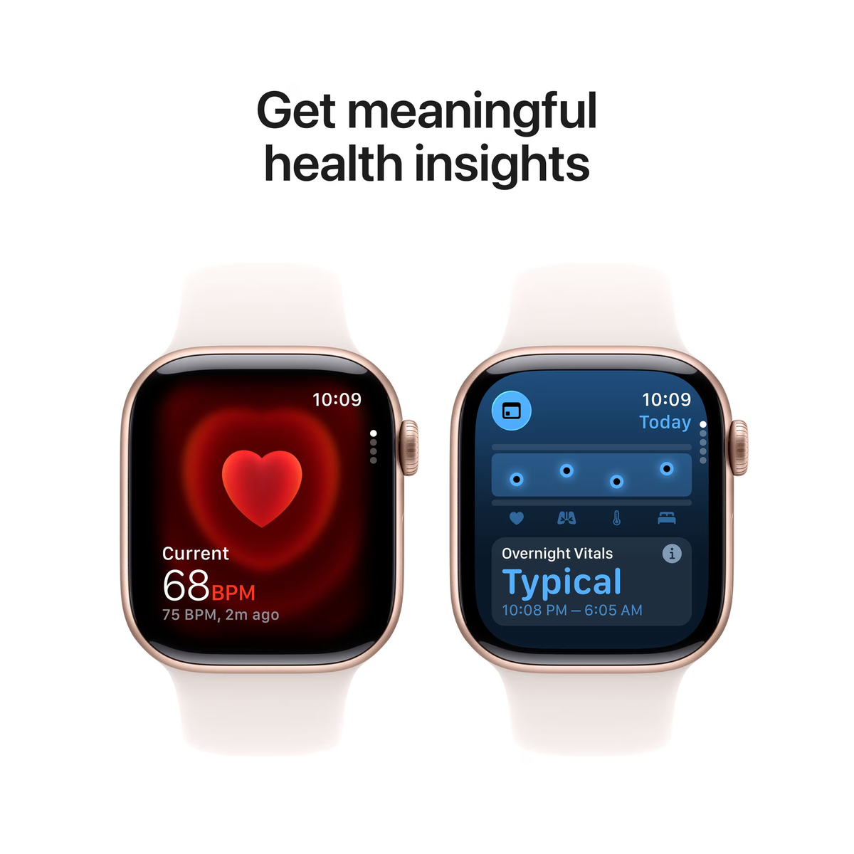 Apple Watch Series 11 42mm Rose Gold Aluminum Case with Light Blush Sport Band