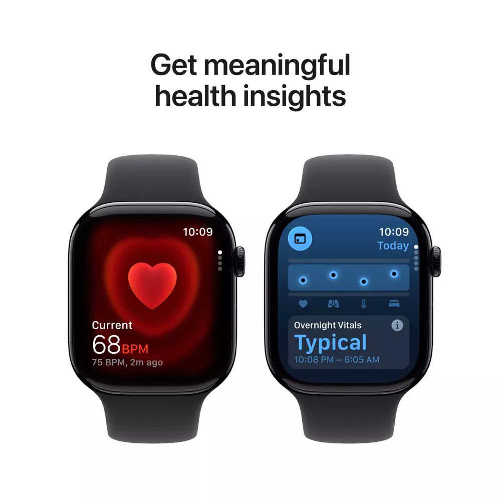 Apple Watch Series 11  46mm Jet Black Aluminum Case with Black Sport Band