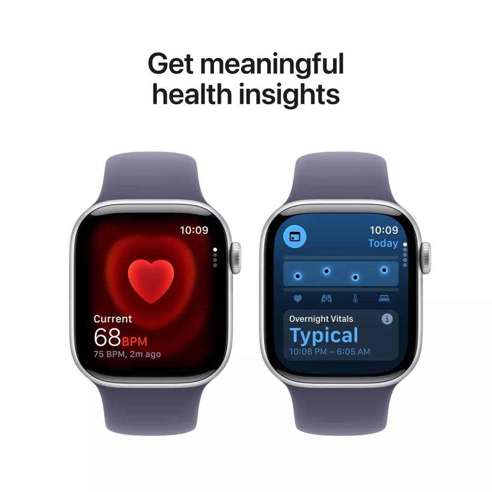 Apple Watch Series 11 42mm Silver Aluminum Case with Purple Fog Sport Band
