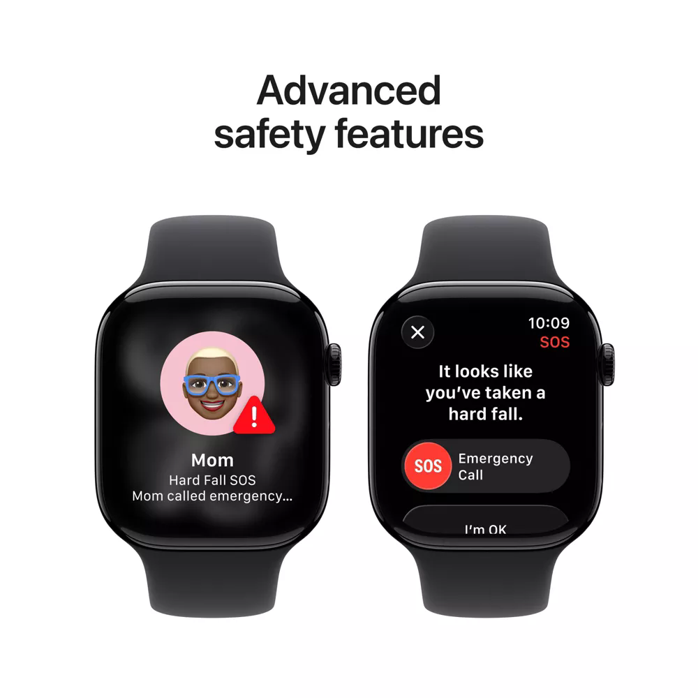 Apple Watch Series 11  46mm Jet Black Aluminum Case with Black Sport Band