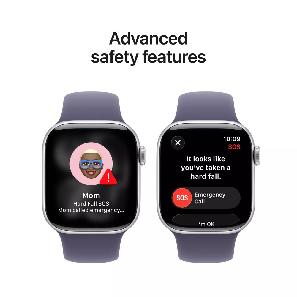 Apple Watch Series 11 42mm Silver Aluminum Case with Purple Fog Sport Band