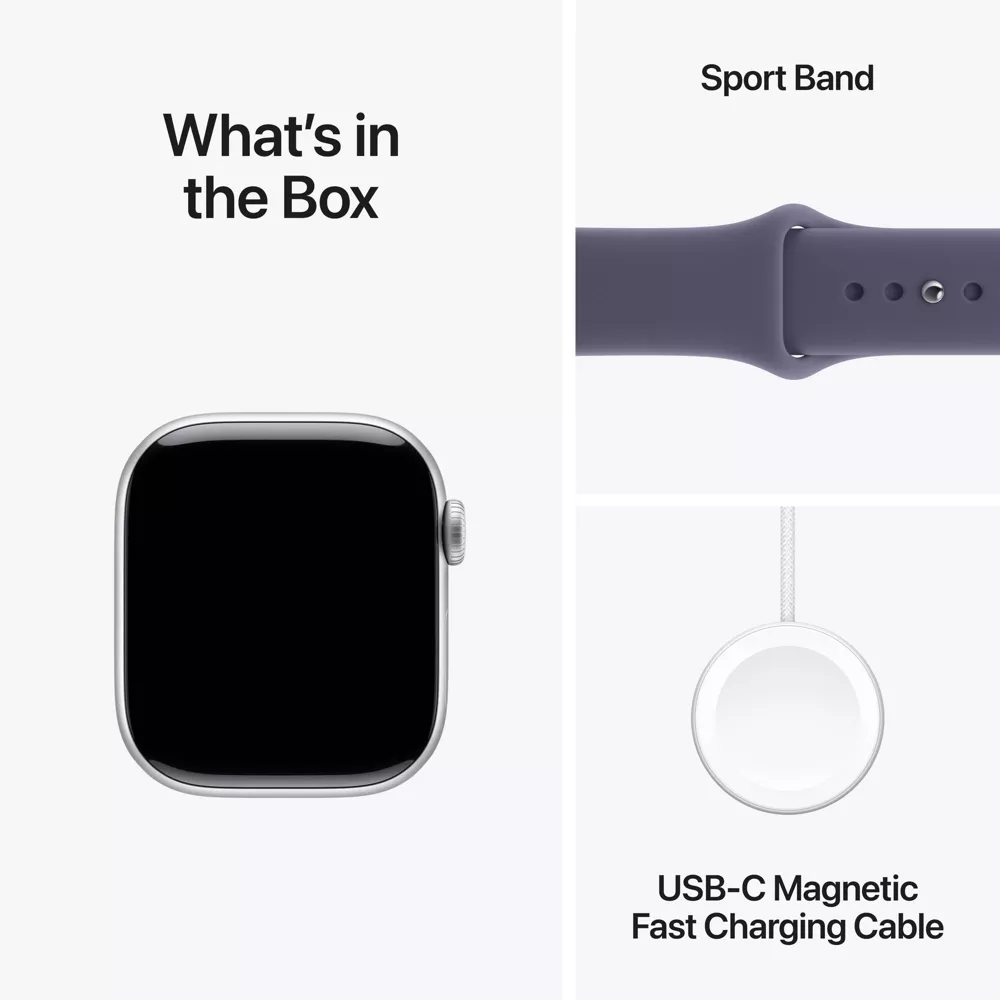 Apple Watch Series 11 42mm Silver Aluminum Case with Purple Fog Sport Band