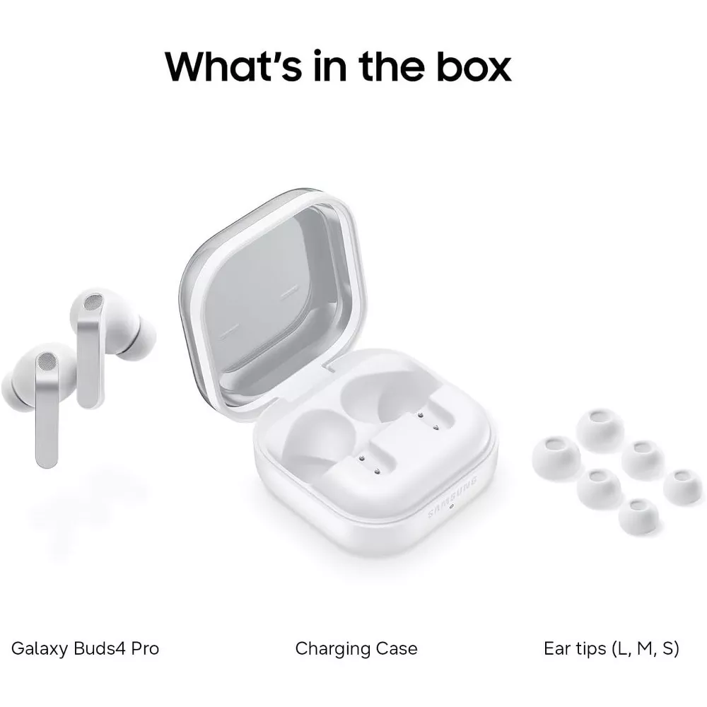 Samsung Galaxy Buds 4 Pro AI True Wireless Bluetooth Earbuds - White