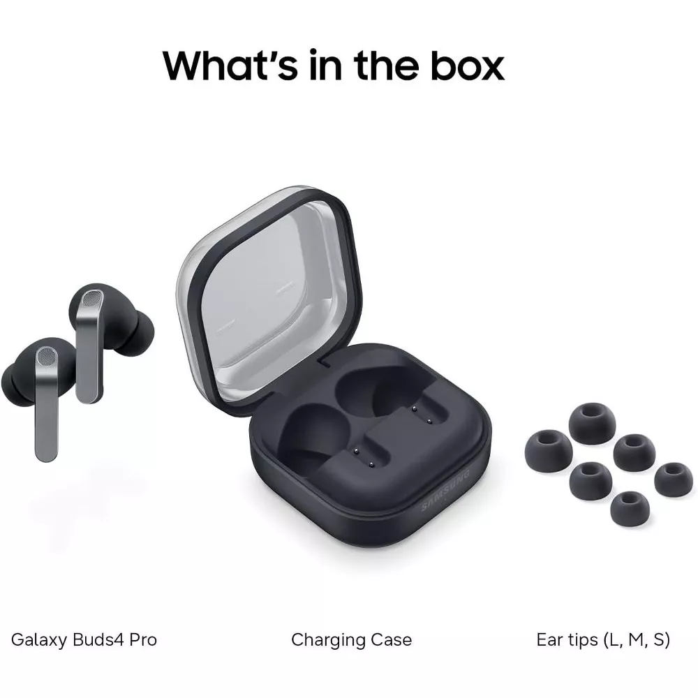 Samsung Galaxy Buds 4 Pro AI True Wireless Bluetooth Earbuds - Black