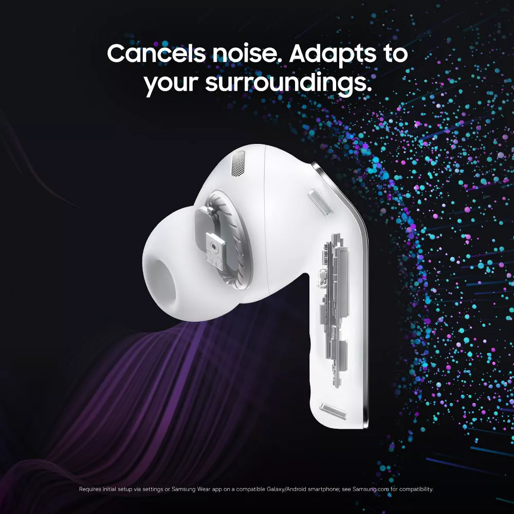 Samsung Galaxy Buds 4 Pro AI True Wireless Bluetooth Earbuds - White